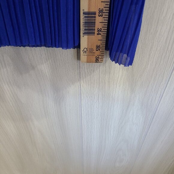 London Times Royal Blue A-Line Fluted Sleeves Dress Size 8 - Picture 7 of 8